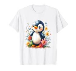 Baby Pinguin mit Blumen süße Pinguine See Vogel Tochter T-Shirt von süßer farbenfrohe Pinguin Liebhaber Outfits