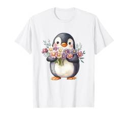 Baby Pinguin mit Blumen süße Pinguine See Vogel Tochter T-Shirt von süßer farbenfrohe Pinguin Liebhaber Outfits