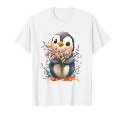 Baby Pinguin mit Blumen süße Pinguine See Vogel Tochter T-Shirt von süßer farbenfrohe Pinguin Liebhaber Outfits