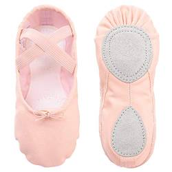 Ballettschuhe Tanzschuhe Ballerinas ballettschläppchen tanzschläppchen Gymnastikschuhe Segeltuch für Mädchen Kinder Damen,Rosa 35 … von tanzdunsje