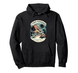 Kuba Havanna Retro Auto Oldtimer Vintage Karibik Palmen Pullover Hoodie von tatia4design