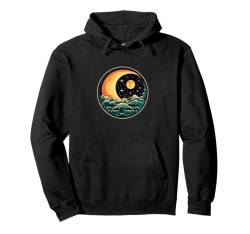 Vintage Sonne Mond Sterne Wolken spirituell Mystic Retro Pullover Hoodie von tatia4design