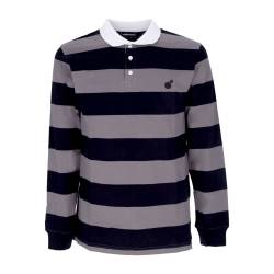 Pacific Herren-Langarm-Poloshirt L/s Rugby Schwarz von the-hundreds