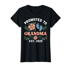 Befördert zur Oma Est 2025 für neue Großeltern T-Shirt von time grandma established 2025