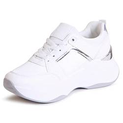 topschuhe24 2372 Damen Plateau Sneaker Turnschuhe, Farbe:Weiß, Größe:40 EU von topschuhe24