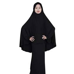 Damen Muslimische Kleider Muslimisch Arabischer Mittlerer Osten Junior Mädchen Solides Zweiteilig Muslimische Arabische Middle Teen Mädchen Solid Farbe Kleid Zweiteilige Anzug Naher JS39 von tsaChick