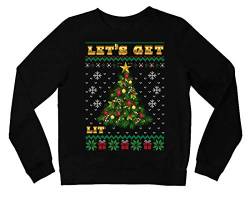 Ugly Christmas Sweatshirt Herren Lit Christmas Weihnachtspullover, Größe: Large von tshirtladen