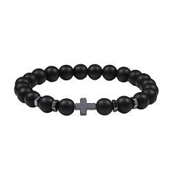 tuwiwol Natürliche runde Steinperlen Obsidian Armbänder, türkisfarbenes Armband, Damenschmuck, tragbares modisches Augenarmband für, Typ 13 von tuwiwol