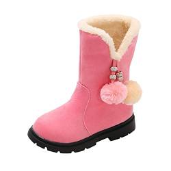 unilarinna Schnee Kinder Mode Baumwolle Mädchen Baby Schuhe Stiefel Bowkont Prinzessin Mittlere große mit Samt warme Booties Schneeboots Damen Wasserdicht GefüTtert Winterstiefel von unilarinna