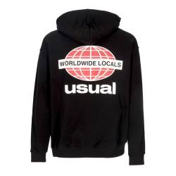 Worldwide Locals Hoodie Schwarzes, leichtes Herren-Sweatshirt mit Kapuze von usual