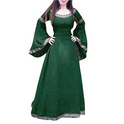 Generic Halloween Kostüm Damen Sexy Gruselig Elfen Fee Prinzessin Kostüm Victorian Renaissance Barock Fasching Kostüme Lustige Horror Relaxo Mittelalter Kleid Grün 5XL von uxxnjfg