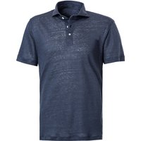 van Laack Herren Polo-Shirt blau meliert von van Laack