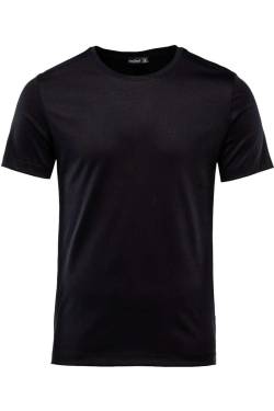 van Laack Meisterwerk T-Shirt Rundhals schwarz, Einfarbig von van Laack