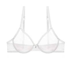 varsmiss Damen Unwattierter Bügel BH Transparent Sexy Mesh BH von varsmiss