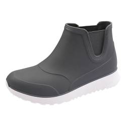 vejtmcc Herren Regen Slip Freizeitschuhe Kurze Stiefel Wasser Outdoor Mode Herren Freizeitschuhe Herren Business Schuhe Schwarz (B, 42) von vejtmcc