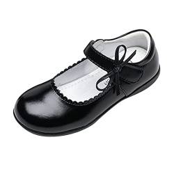 vejtmcc Kinderschuhe Schülerschuhe Single Soes Kinder Performance Prinzessin Doudou Lederschuhe Kinder Mädchen Schuhe (Black, 27 Toddler) von vejtmcc