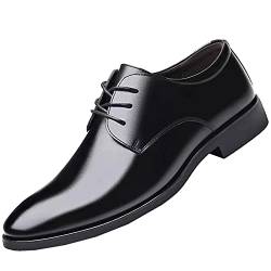 vejtmcc Männer Formelle Schuhe Leder Oxford Schuhe Schnürschuhe Schwarz Schuhe Business Derby Schuhe, Anzug Smoking Schuhe Oxford-Schuhe Herren Schuhe Für Business Office Formal Lederschuhe von vejtmcc