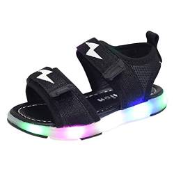 vejtmcc Sport Sandalen leichte Schuhe führte leuchtend geführt Kinder Baby Baby Schuhe Blinke Schuhe 20 (Black, 28 Little Kids) von vejtmcc