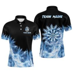 Eisblaues Darts-Polos & Quarter-Zip-Shirts für Herren & Damen – Individuelles Dartteam-Trikot L0631 von vhasport