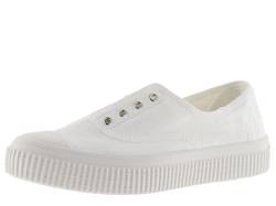 victoria Plimsoll 1915 RE-Edition GEFÄRBTES Canvas DREC & Gummiband Blanco 39 von victoria