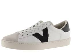 victoria Low-Top Unisex Berlin Leder & Kontrast-Teile & Spaltleder-Zehe 1126142 für Erwachsene Negro 38 von victoria