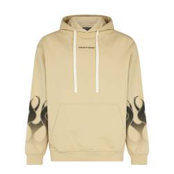 Flames Hoodie Leichter Herren-Hoodie Sand/Schwarz von vision-of-super