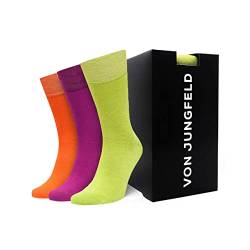 von Jungfeld Herren Socken Herren Socken Das halbe Ganze 3er-Box - 3er-Box Mehrfarbig, Schuhgröße:39-42 von von Jungfeld