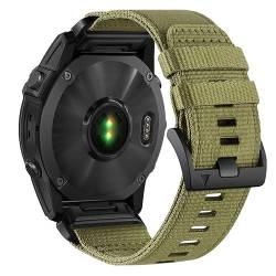 watchdives Militär-Nylon-Uhrenarmband für Garmin Fenix 7X / Fenix 6X / Fenix 5X / Enduro 2, Verstellbares, Robustes Nylon-Sportarmband mit Edelstahlverschluss für Tactix 7 Pro, Instinct, Descent von watchdives