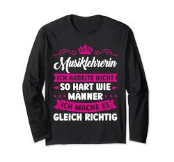 Musiklehrerin ich arbeite Beruf Langarmshirt von weibliche Beruf & Lehrerin Geschenke