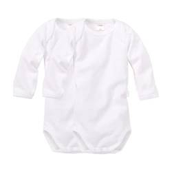 wellyou Baby und Kinder langarmbody/babybody mädchen und junge aus 100% Baumwolle, langarm body 2er Set in weiß, Weiß, 104 - 110 von wellyou