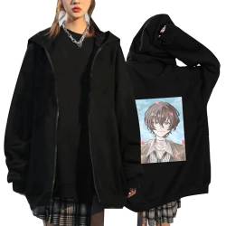 westtrend Bungo Stray Dogs Grafik Full Zip Up Cardigan Top Osamu Dazai Mantel Osamu Dazai Twin Dark Cosplay Hoodie von westtrend