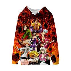 westtrend Japanischer Anime The Seven Deadly Sins Hoodie Meliodas 3D Cartoon Sweatshirt Pullover Unisex Cosplay Langarm S-4XL von westtrend