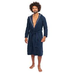 WEWO-Fashion Otto Werner Bamboo Unisex - Bademantel mit Kapuze und Gürtel, Morgenrock, Saunamantel, Morgenmantel, 500-3901 (L-(52), Marine) von wewofashion