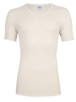 wobera ANGORA Herren-Unterhemd mit ½ Arm (Material: 70% Schurwolle kbT und 30% Seide) (Gr. S/5, Farbe: naturweiß) von wobera ANGORA