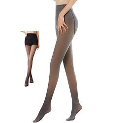 wonctoc Thermostrumpfhosen für Damen Winter Strumpfhosen Fleece Strumpfhose Gefütterte Strumpfhose Gefälschte Durchscheinend Plüschstrümpfe Pantyhose Warmer Leggings(Schwarz 100g für 15~25℃) von wonctoc