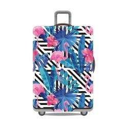 wxlmom Kofferschutzhülle S Blaurosa Flamingo Waschbar,Suitcase Cover Für Kinder Und Erwachsene,Elastischer Spandex-Koffer-Protector,Koffer-Abdeckungen von wxlmom