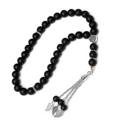 xbiez Handgefertigtes Tasbih-Handarmband mit 33 Perlen, Kristall-Gebets-Armband, Meditations-Rosenkranz, Schmuck, religiöses Zubehör von xbiez