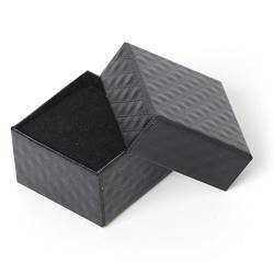 xbiez Schwarze Quadratische Papier Geschenkbox Pappschachteln Papp Schmuckschatulle Mit Schwammfüllung Für Halsketten Anhänger Armbänder Organizer von xbiez