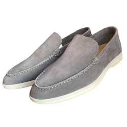 Freihändige lässige Loafer,Atmungsaktive Reise-Canvas-Schuhe für Männer 2024 Stylische Sommer-Loafer,Leichte Wanderschuhe,Bootsschuhe,Business Abendschuhe Flache Slipper Slip on Loafers,Gummi Sohle von xiongwei