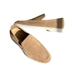 Freihändige lässige Loafer,Atmungsaktive Reise-Canvas-Schuhe für Männer 2024 Stylische Sommer-Loafer,Leichte Wanderschuhe,Bootsschuhe,Business Abendschuhe Flache Slipper Slip on Loafers,Gummi Sohle von xiongwei