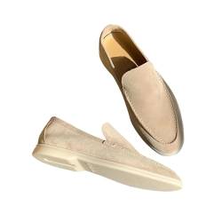 Freihändige lässige Loafer,Atmungsaktive Reise-Canvas-Schuhe für Männer 2024 Stylische Sommer-Loafer,Leichte Wanderschuhe,Bootsschuhe,Business Abendschuhe Flache Slipper Slip on Loafers,Gummi Sohle von xiongwei