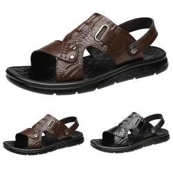 xiongwei Lauf Herren Schuhe Herren Sandalen Sport Strand Hausschuhe Schieben Outdoor Remote Hausschuhe Sandalen Trecking Sandalen Herren (Brown, 44) von xiongwei