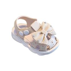 xiongwei Schuhe Für Kinder Kleinkind Mädchen Mittleren Und Kleinen Kinder Schmetterling Wrap Rutschfeste Weiche Sohle Strand Schuhe Lauflernsandale (White, 23 Infant) von xiongwei