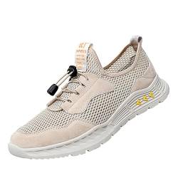 xiongwei Wasserdicht Schuhe Herren 46 Atmungsaktive Freizeitschuhe Sportschuhe Joggen Schuhe Herren (Beige, 42) von xiongwei