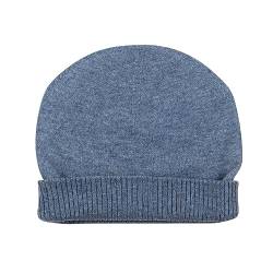 yanopurna Kaschmir Mütze – aus 100% Kaschmirwolle, Cashmere Beanie handgewebt aus Nepal, Unisex, Handwäsche, Blau von yanopurna