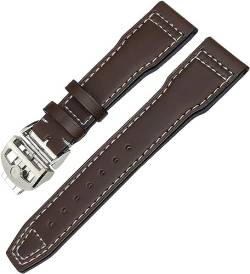 yaponuk Echtes Rindsleder-Armband Für IWC Mark XVIII Le Petit Prince Pilotenuhrenarmband 20 Mm 21 Mm 22 Mm(O Brown fold,20mm) von yaponuk