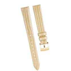 yaponuk Weiches Echtleder-Uhrenarmband für Armani AR1681 1683 1882 1926 1726, dünne Damen-Armbanduhr, Ersatzzubehör(Champagne Gold RB) von yaponuk