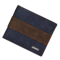 yeeplant Lässige matte Bifold Geldbörse für Herren - Große Kapazität, weiche Clutch, Kreditkartenetui mit minimalistischem tragbarem Design, marineblau, 2 von yeeplant