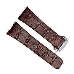 yeziu 17mm 23mm Echtes Leder Uhrenarmband Für Omega Constellation Double Eagle Serie Männer Frauen Armbänder Armband(Brown,23mm gold Clasp) von yeziu