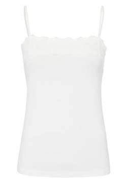 zero Damen Top mit Spitzenkante Style Tessa Offwhite,36 von zero